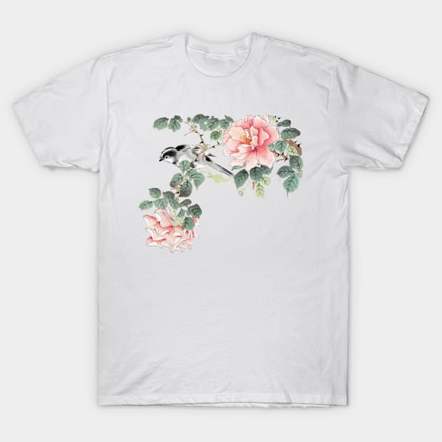 Little bird among the roses T-Shirt by UndiscoveredWonders